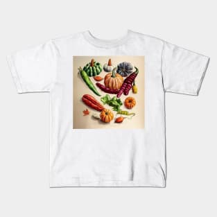 Autumn Kitchen Vegetables Kids T-Shirt